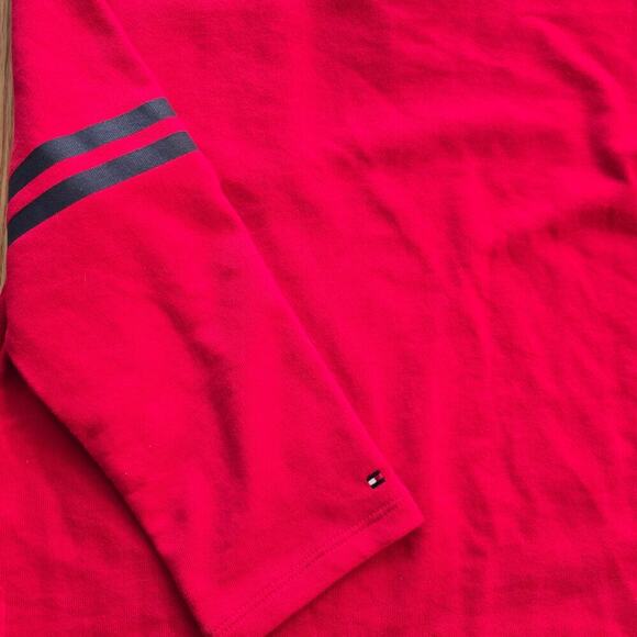 NWT Tommy Hilfiger Womens Red Polo Dress M Preppy Academia Classic Varsity Patch - Picture 5 of 9